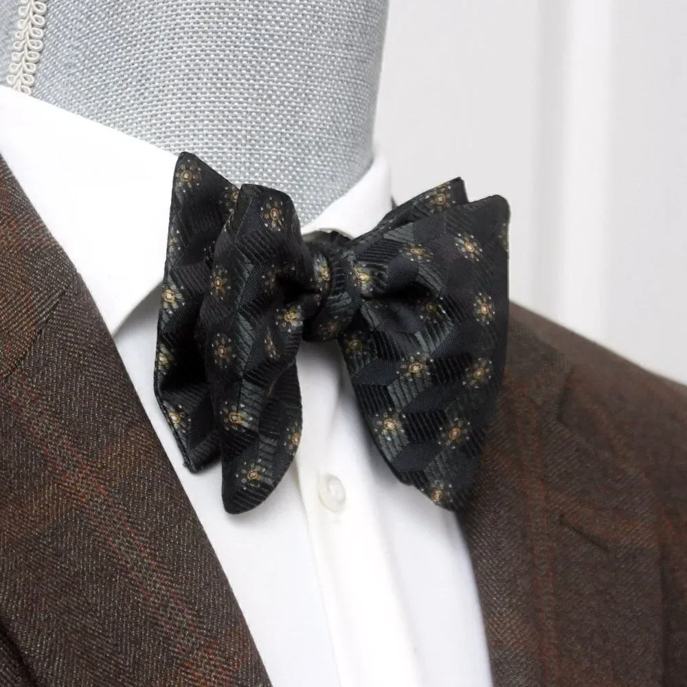 Camellucci Mens Self-tied Bow Tie Silk‎ Big Butterfly Bowtie S547